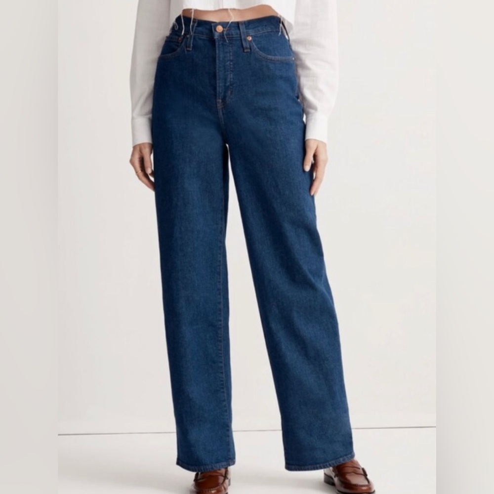 Madewell The Perfect Vintage Wide-Leg Jeans High Rise Denim 28